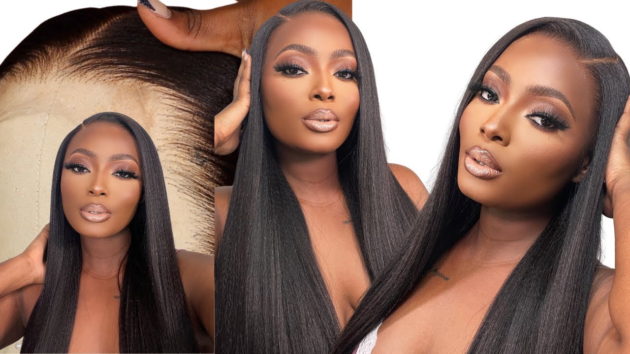 OMG!!BEST YAKI STRAIGHT HAIR | CLEAR LACE & CLEAN HAIRLINE| NO PLUCKING NEEDED! |XRSBEAUTYHAIR