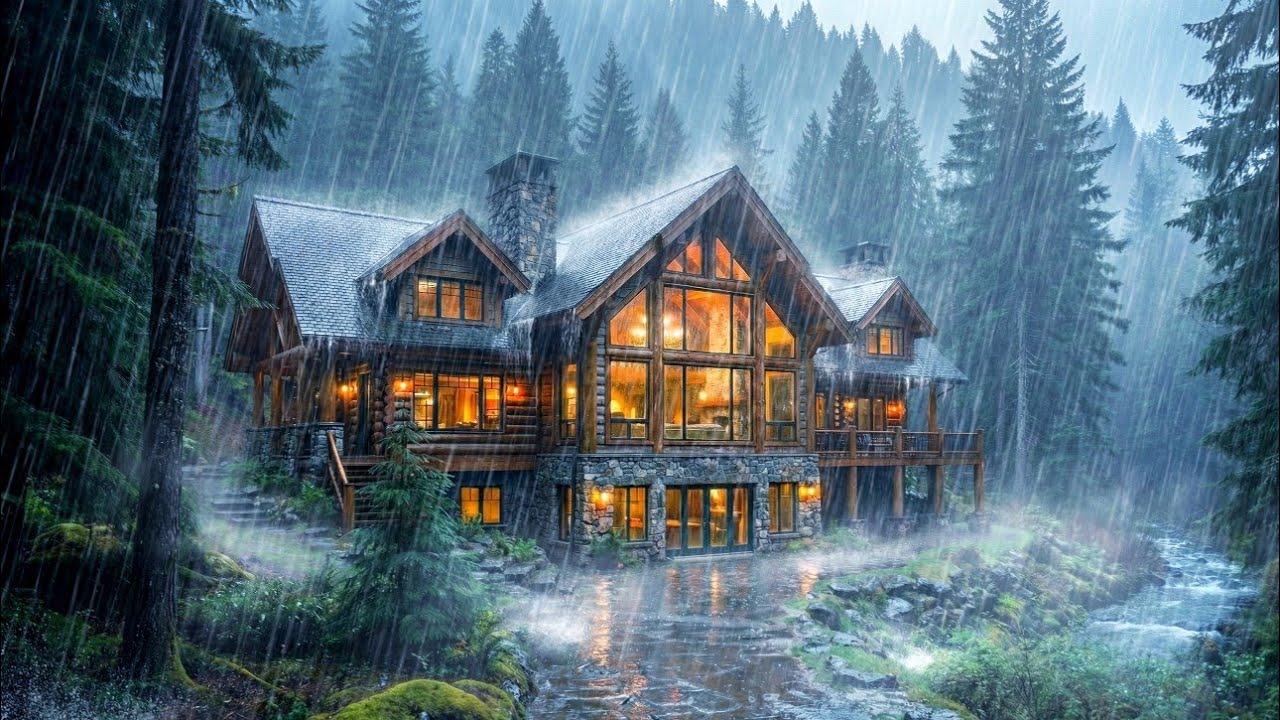 Heavy Rain Sounds for Deep Sleep & Relaxation | Natural Night Ambience, Focus, and Calm Nights