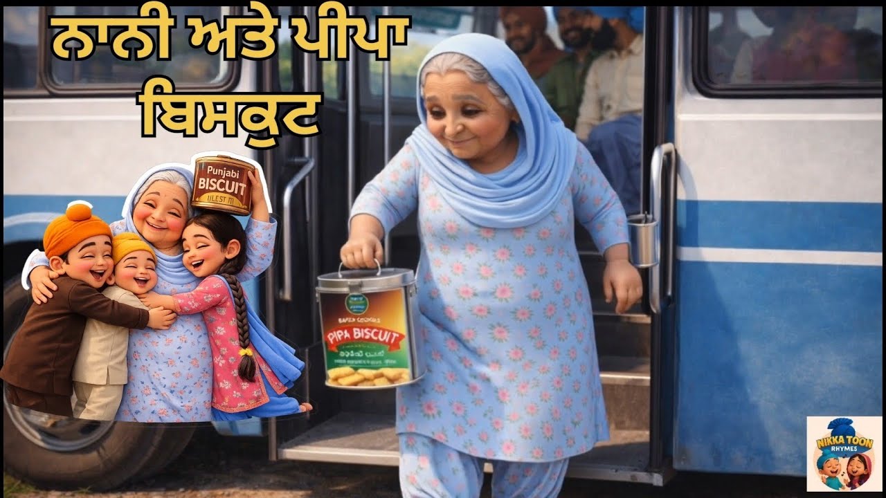 ਨਾਨੀ ਆਈ 🧡 Biscuit Peepa Song | Punjabi Kids Rhyme | Nani Aayi Animation | Nikka Toon Rhymes