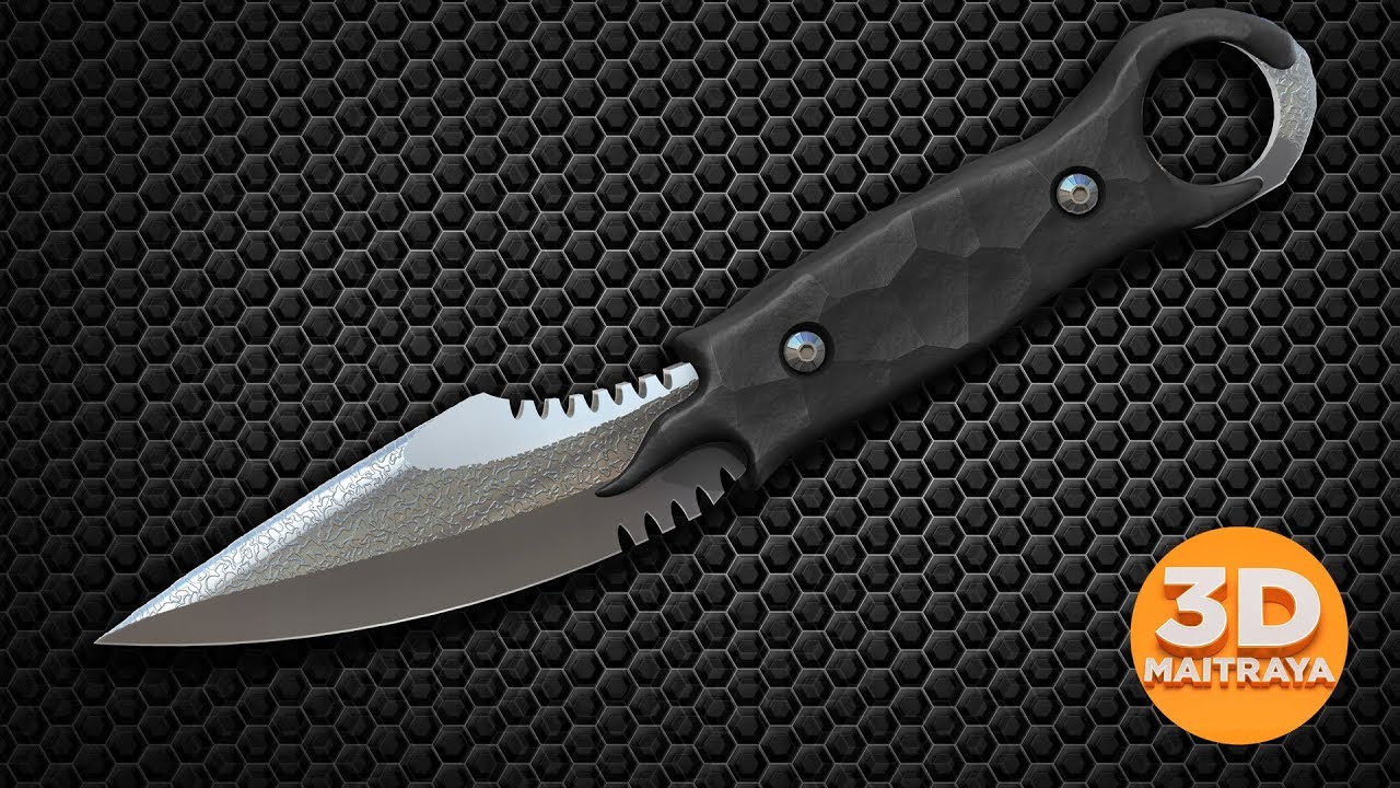 Best ZBrush HardSurface Knife Modelling Easy Tutorial | Knife for game | Modeling A BLADE in ZBrush