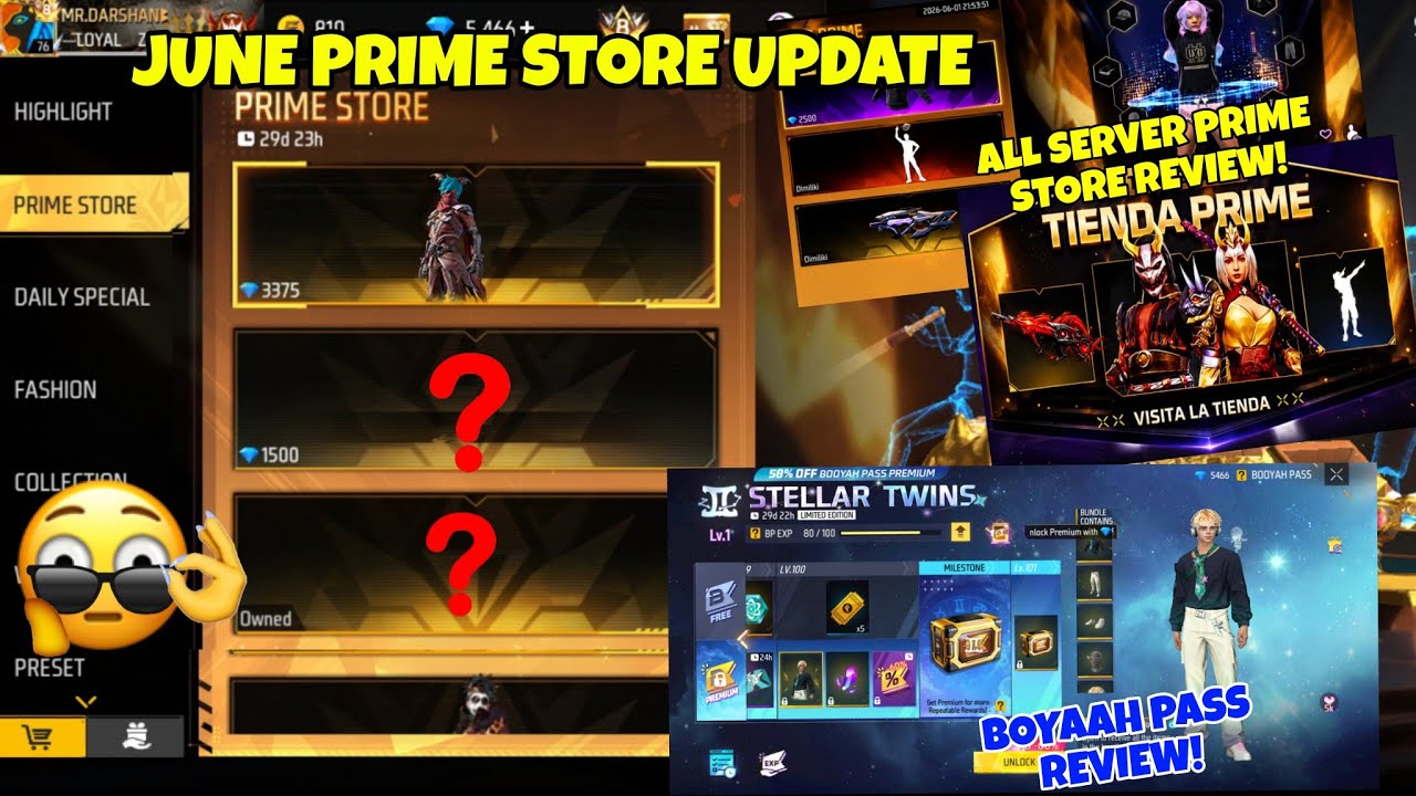 June Prime Store Update 2026 | FREE FIRE NEW EVENT | FREE FIRE NEW EVENT TODAY FF