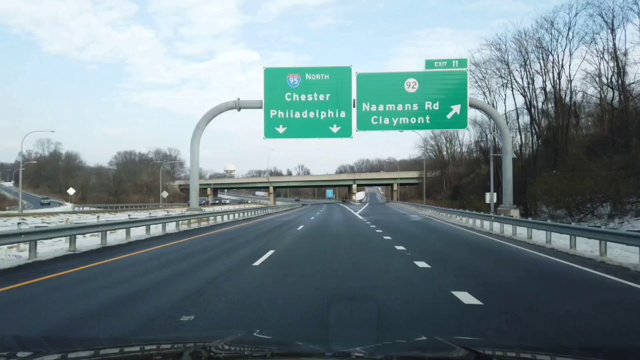 Ride On I-95 North Wilmington DE. To Phila. PA. Turnpike I-95 North Connection To NJ. Turnpike. NYC.
