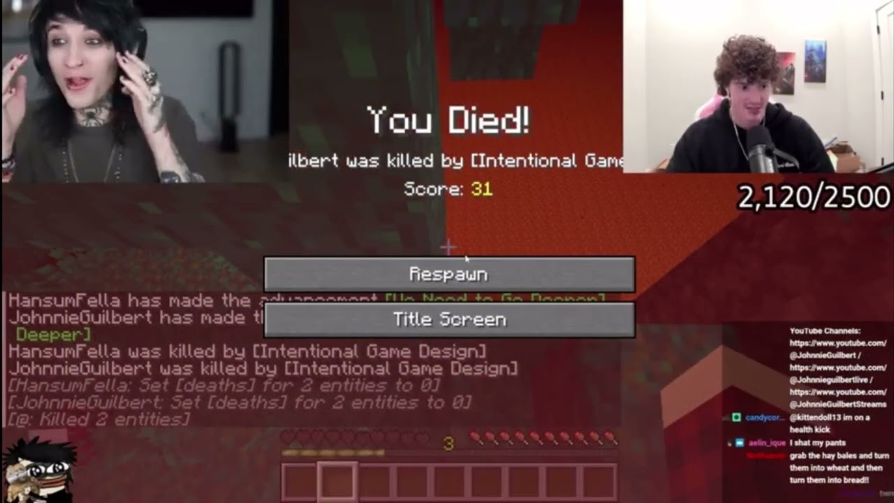 Johnnie&rsquo;s craziest Minecraft bed moment with Hansumfella