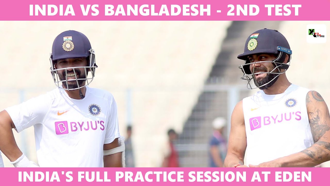 Watch: Focus on Kohli as Team India gets ready for first Pink Ball test at Eden Gardens