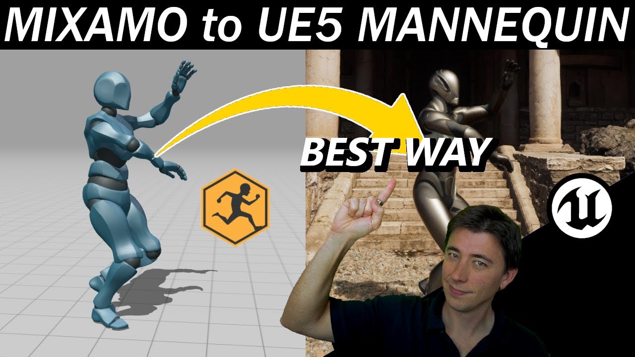 Fastest Way (and free) for Retargeting Mixamo Animations to UE5 Mannequin - Unreal Engine 5
