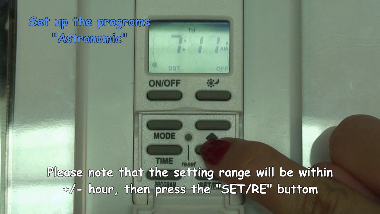 In-Wall Digital Timer (TM-097S) - How to set up the programs