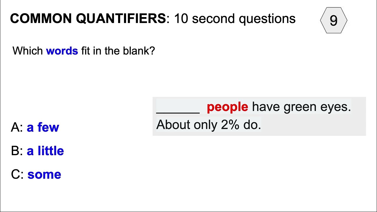 COMMON QUANTIFIERS