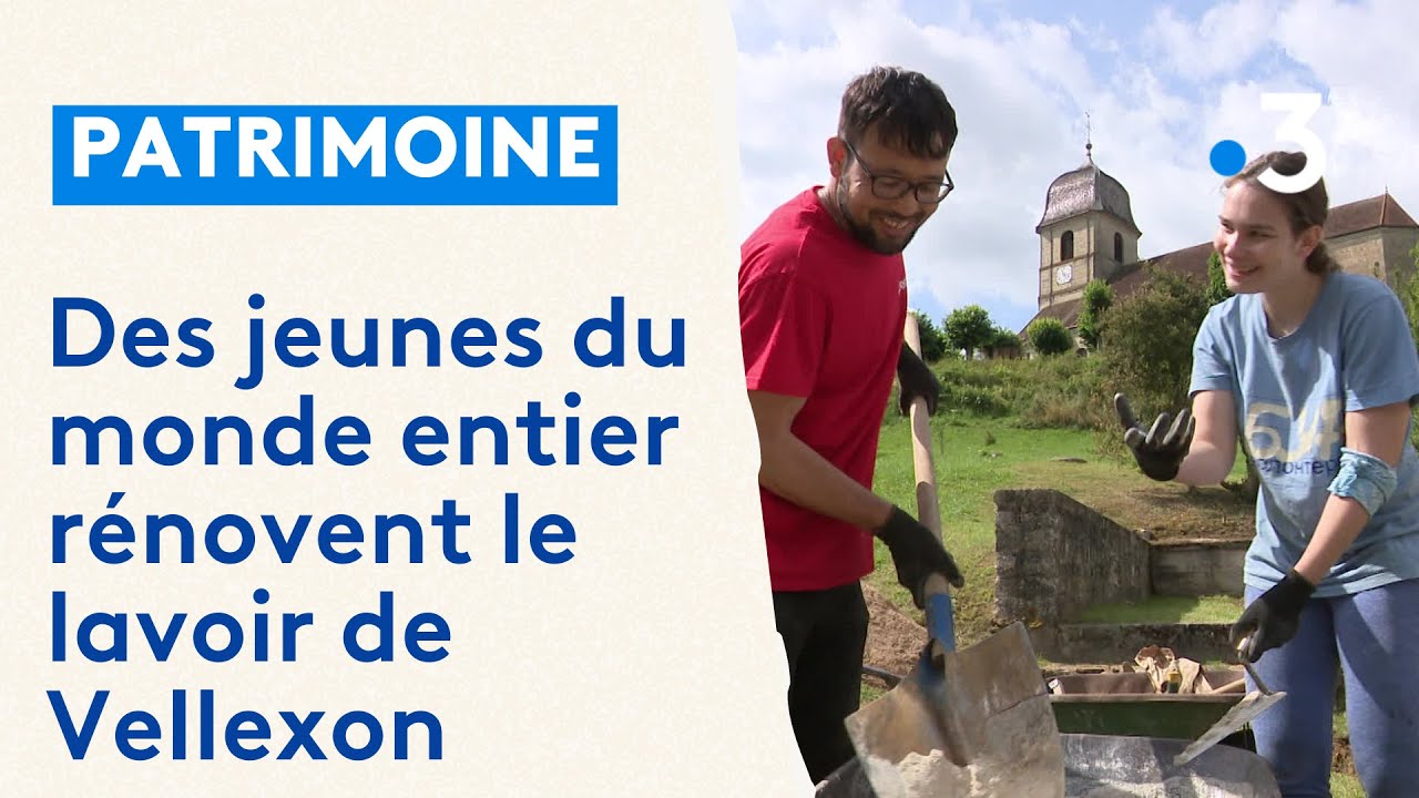 Haute-Saône : un chantier international de jeunes à Vellexon pour rénover un lavoir