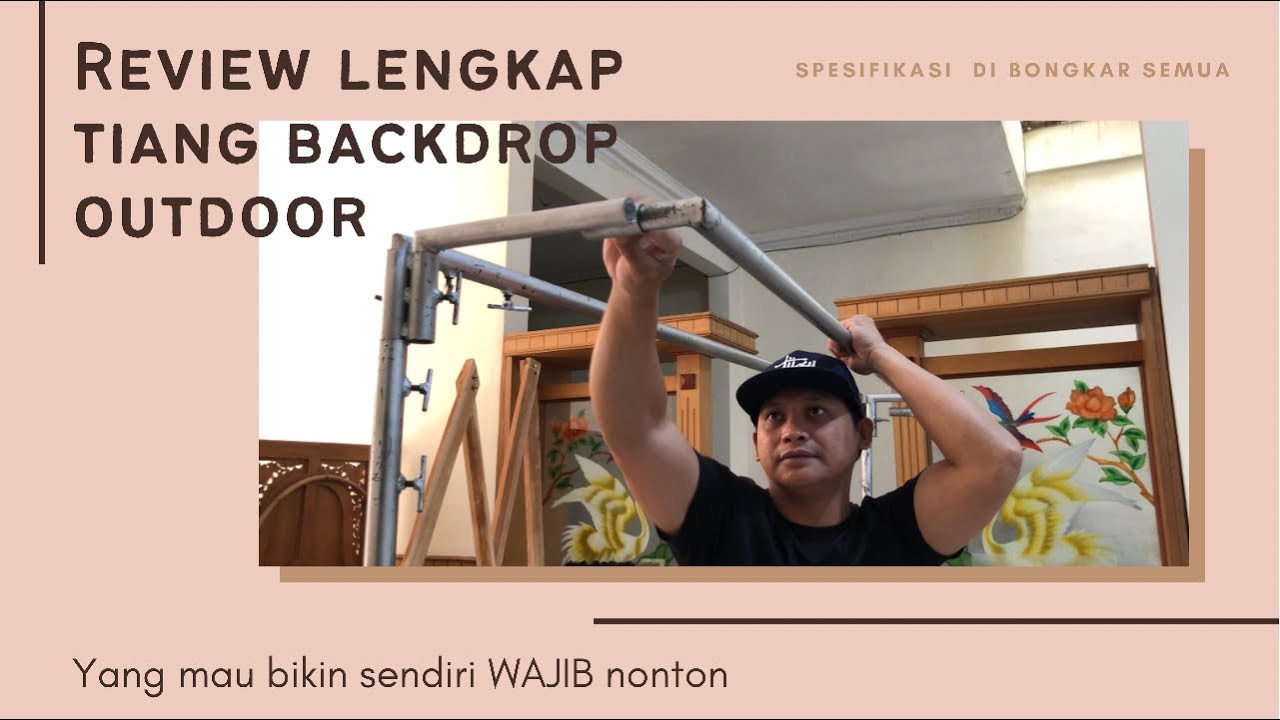Review lengkap tiang backdrop outdoor