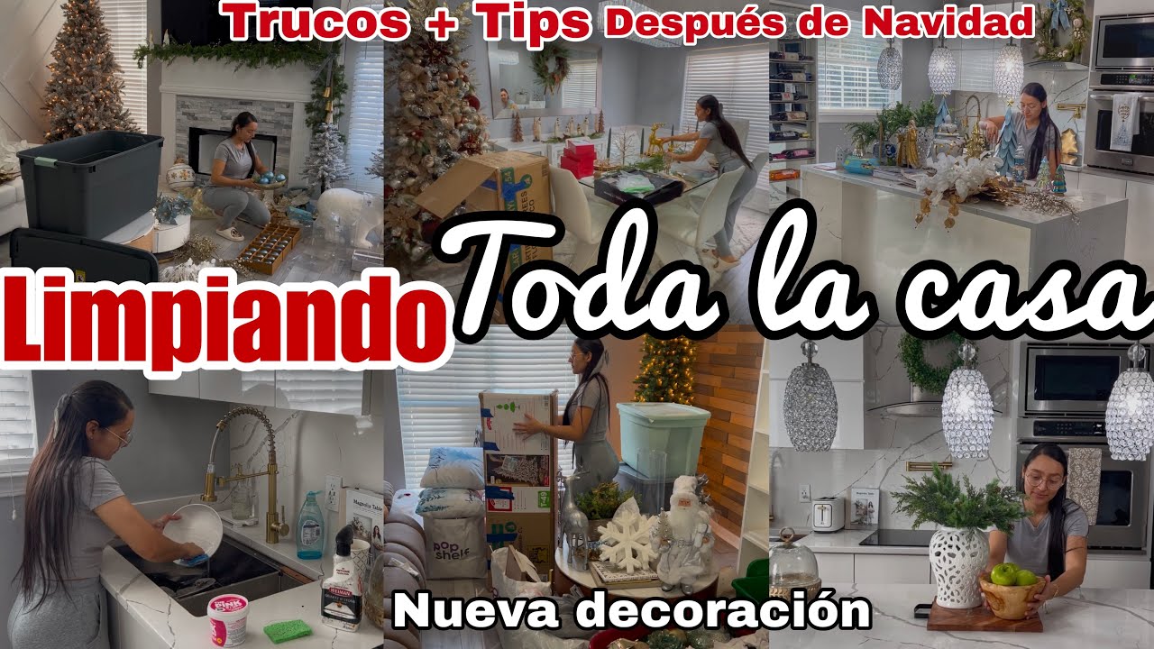 ✨MOTIVATION! LIMPIA TODA LA CASA + NUEVA DECORACIÓN DESPUÉS DE NAVIDAD || Organización