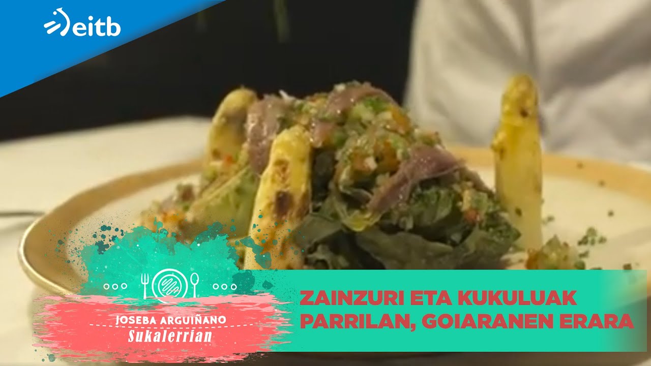 Zainzuri eta kukuluak parrilan, Aretxabaletako Goiaranen erara