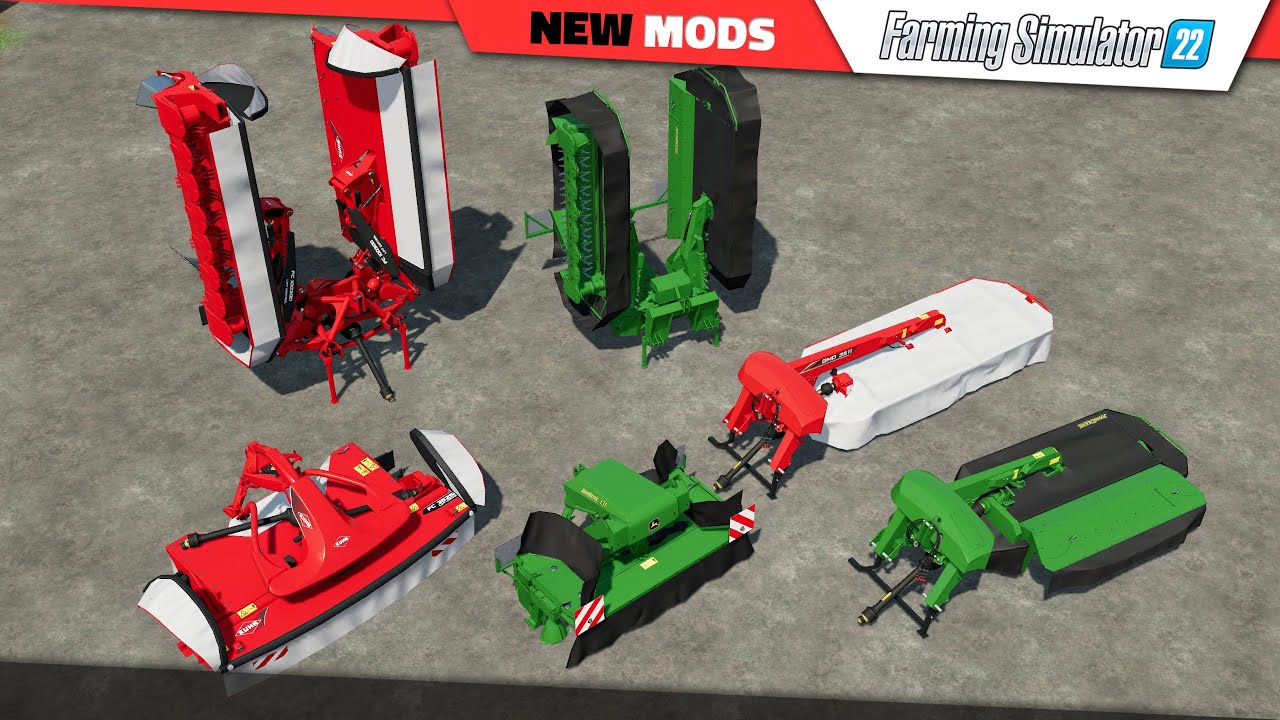 FS22 | NEW MOD | Kuhn And John Deere Mower Pack - Farming Simulator 22 Mods Review (2K 60Hz)