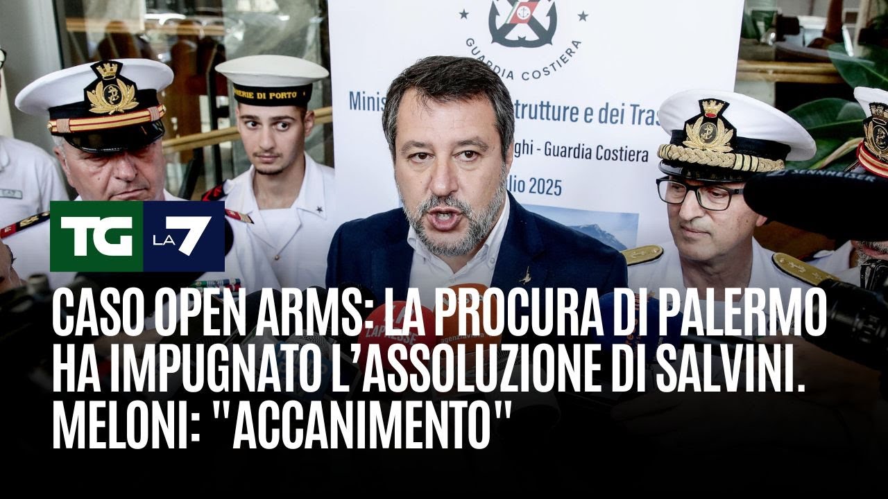 Caso Open Arms: la procura di Palermo ha impugnato l’assoluzione di Salvini. Meloni: 