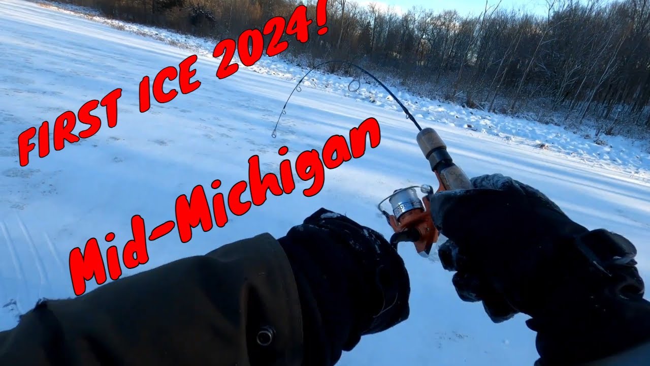 Fishing The FIRST Ice In MID MICHIGAN January 2024! ( Fishing Bluegill, Crappy, Warmouth)