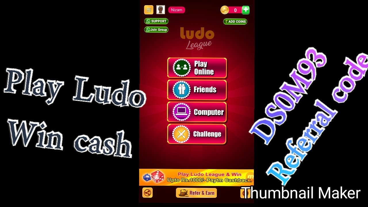 Play Ludo win paytm cash,Ludo League new update app