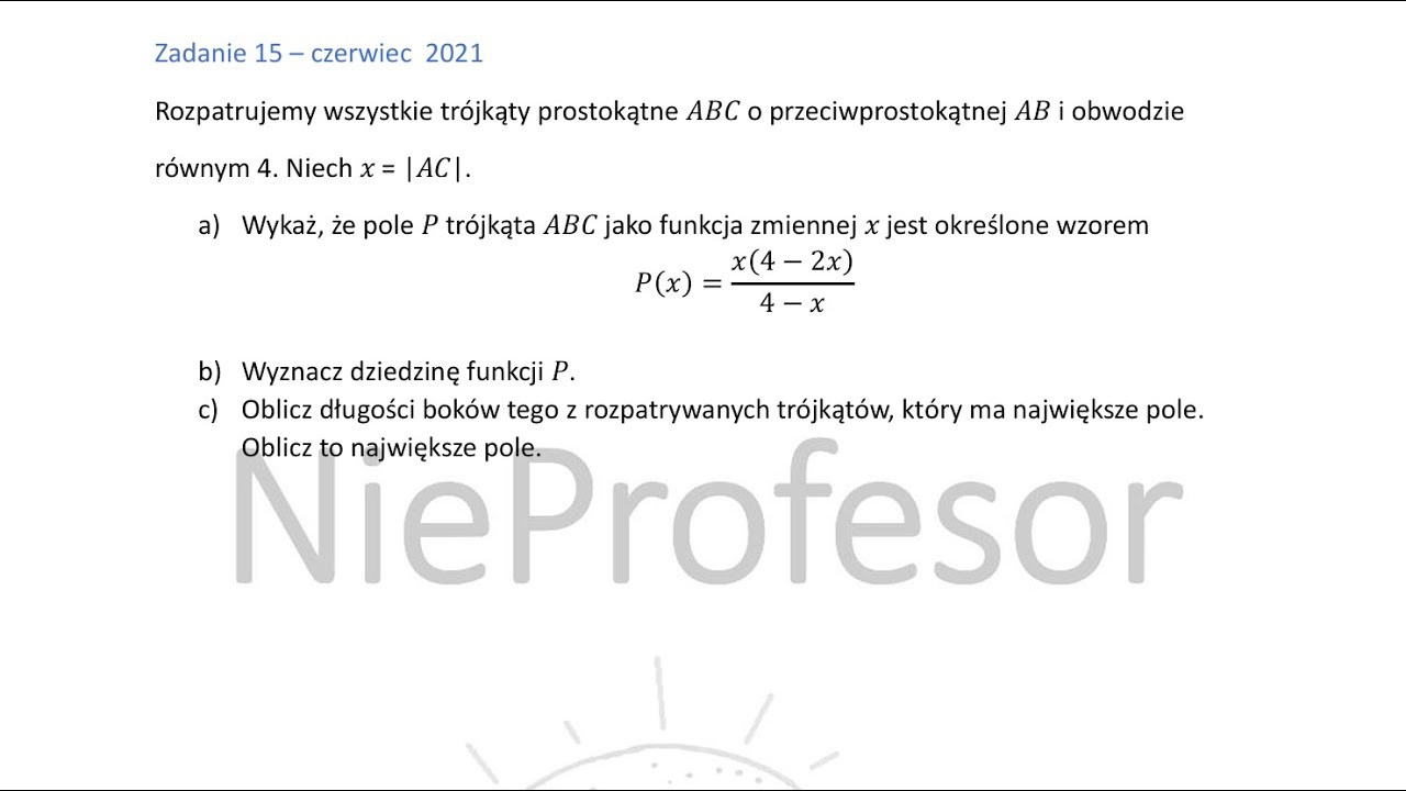 MR 6.  2021.06.  zadanie 15 matematyka PR
