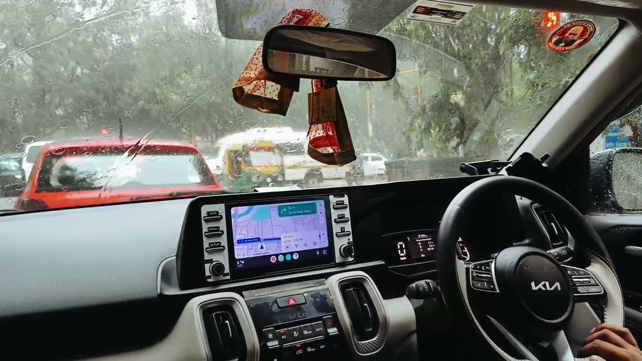 POV DRIVING KIA SONET 2024 IMT RAIN drive RAW UNCUT PURE RAIN SOUND #KIASONETIMT #KIA