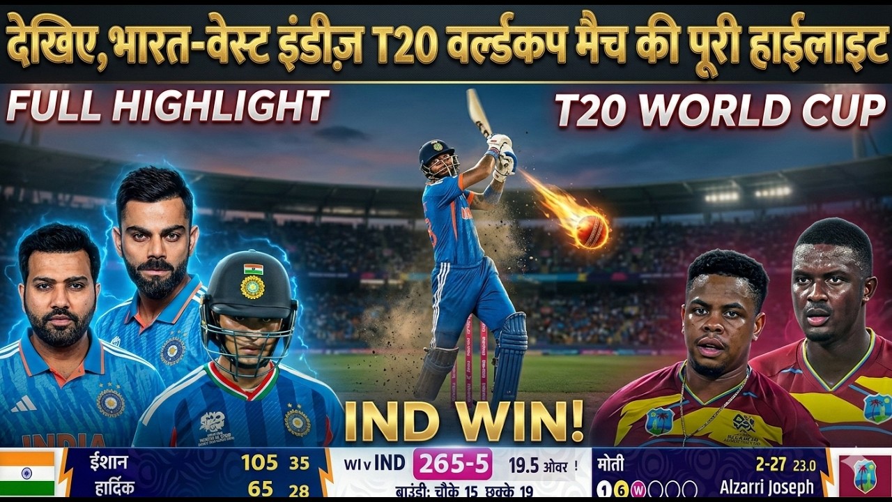 India vs West Indies Super 8 Full Highlights 2026 | IND vs WI T20 World Cup 2026 Full Match