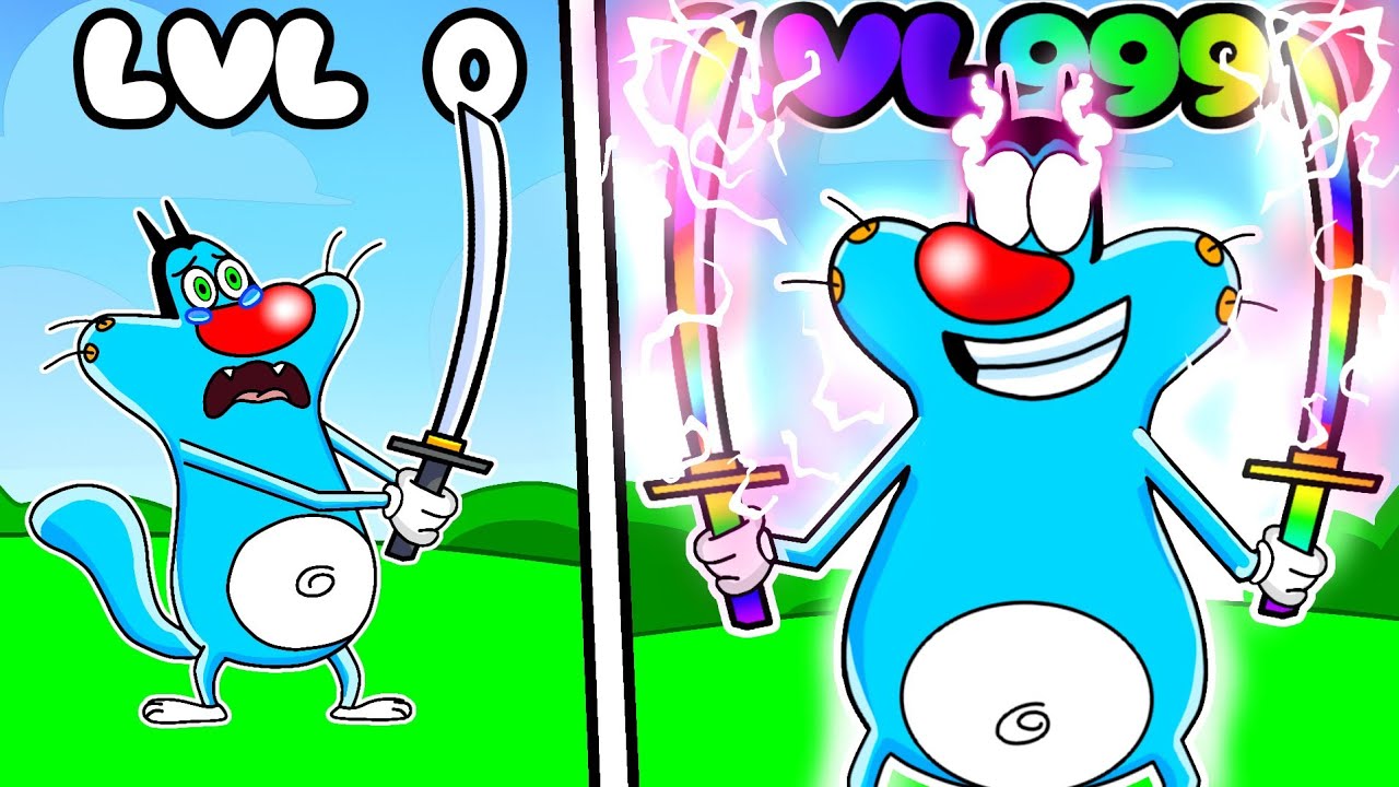 Roblox Oggy Upgrading Noob To God Samurai Simulator With Jack