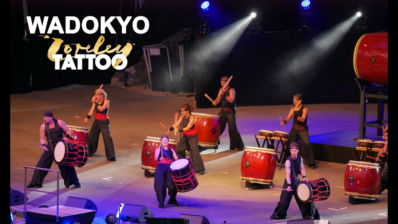 Loreley Tattoo 2017 mit WADOKYO - the power of drums - Japanese Taiko drummer D&uuml;sseldorf