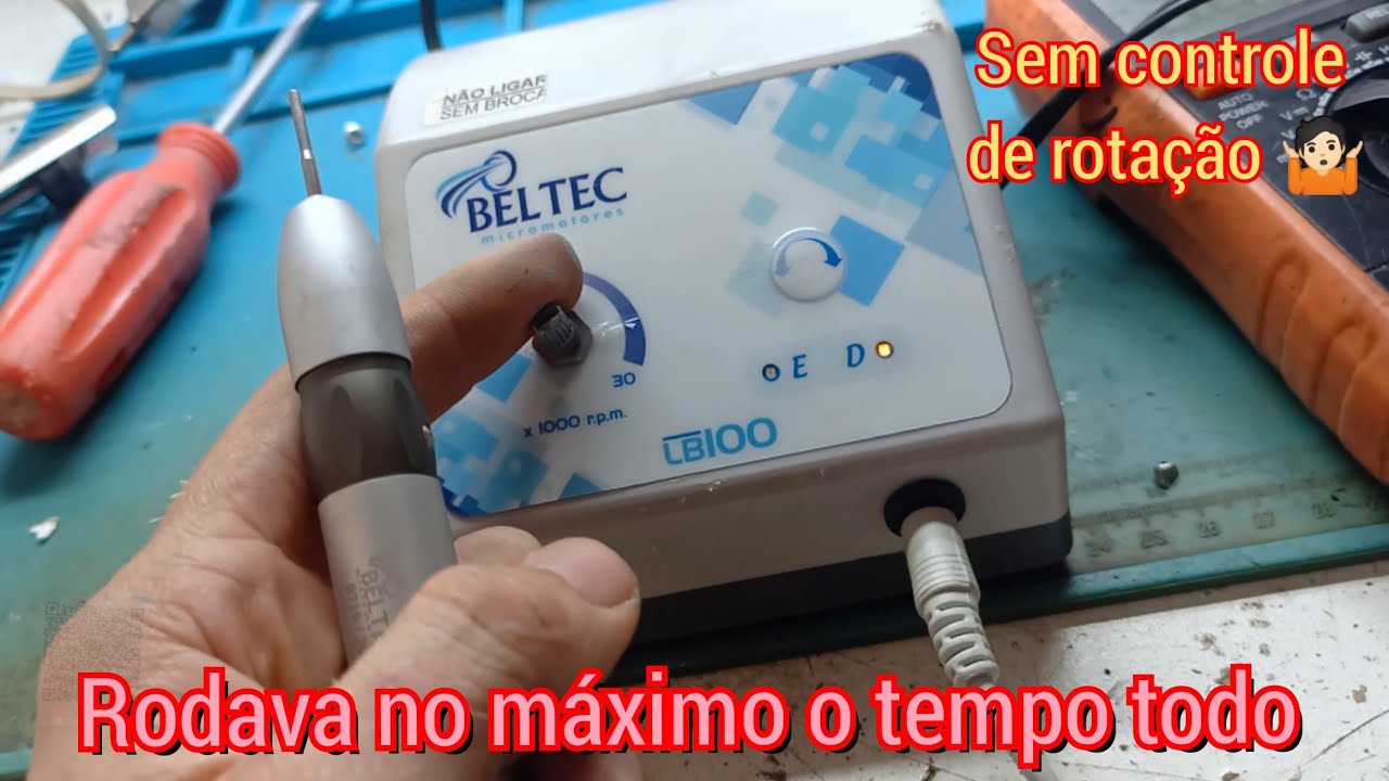Motor de fazer unha BELTEC LB100, não tem controle, só fica rodando no máximo, não regula, resolvido