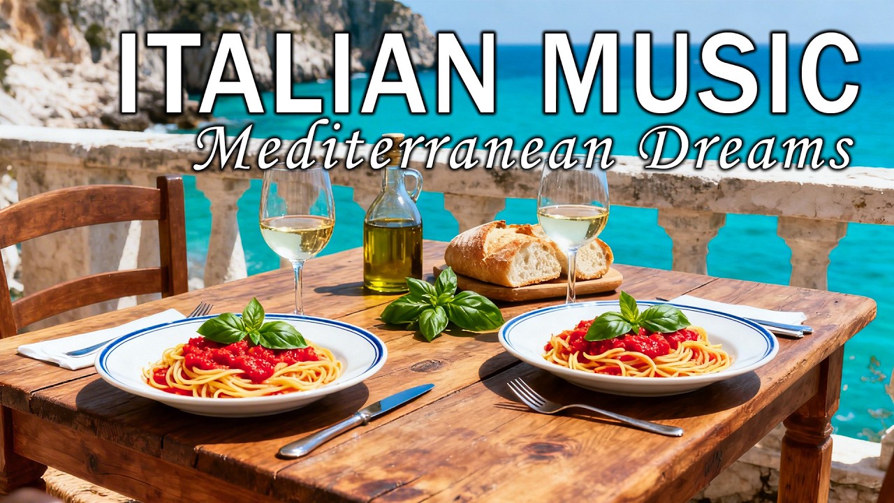 🎶 Italian Vibes & Mediterranean Music 🎶 2+ Hours Scenic Amalfi Coast & Lake Como Relaxation 4K