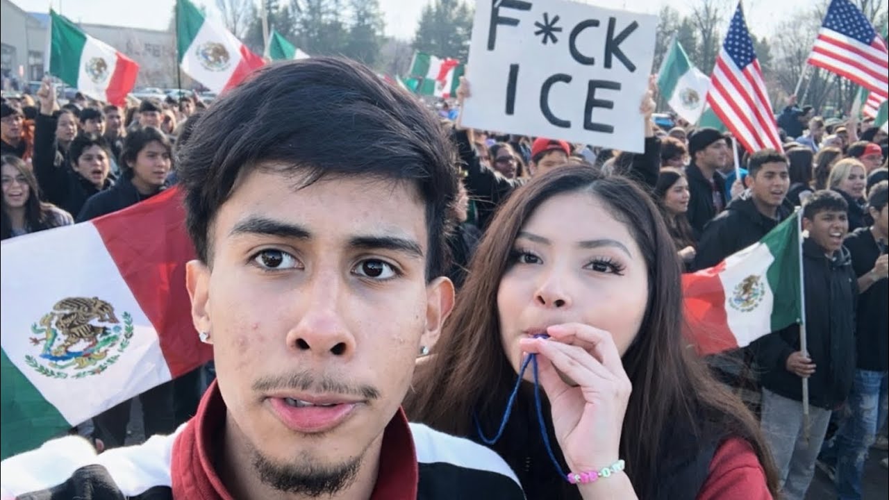 Oregon High school Ice protest (Gone wild) 
