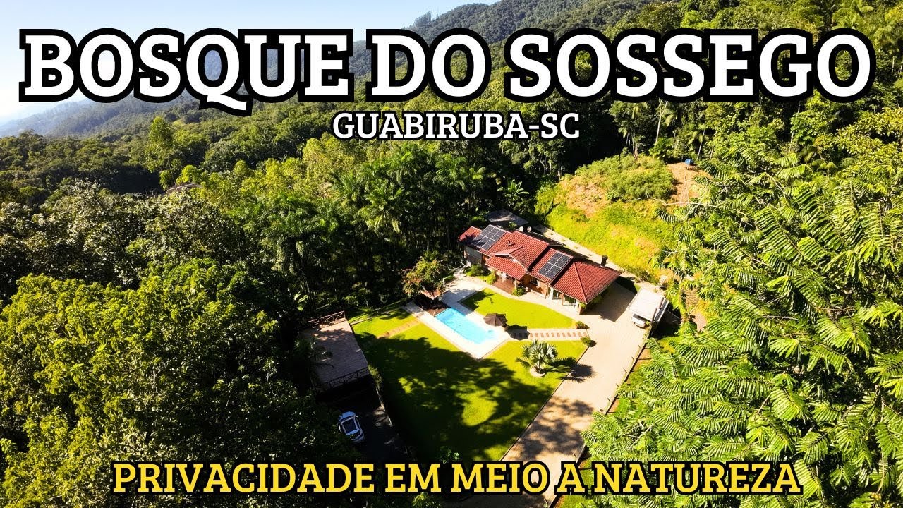 BOSQUE DO SOSSEGO EM GUABIRUBA - SANTA CATARINA - 2 HECTARES,CASA RIO E BELEZAS NATURAIS R$1.950,000