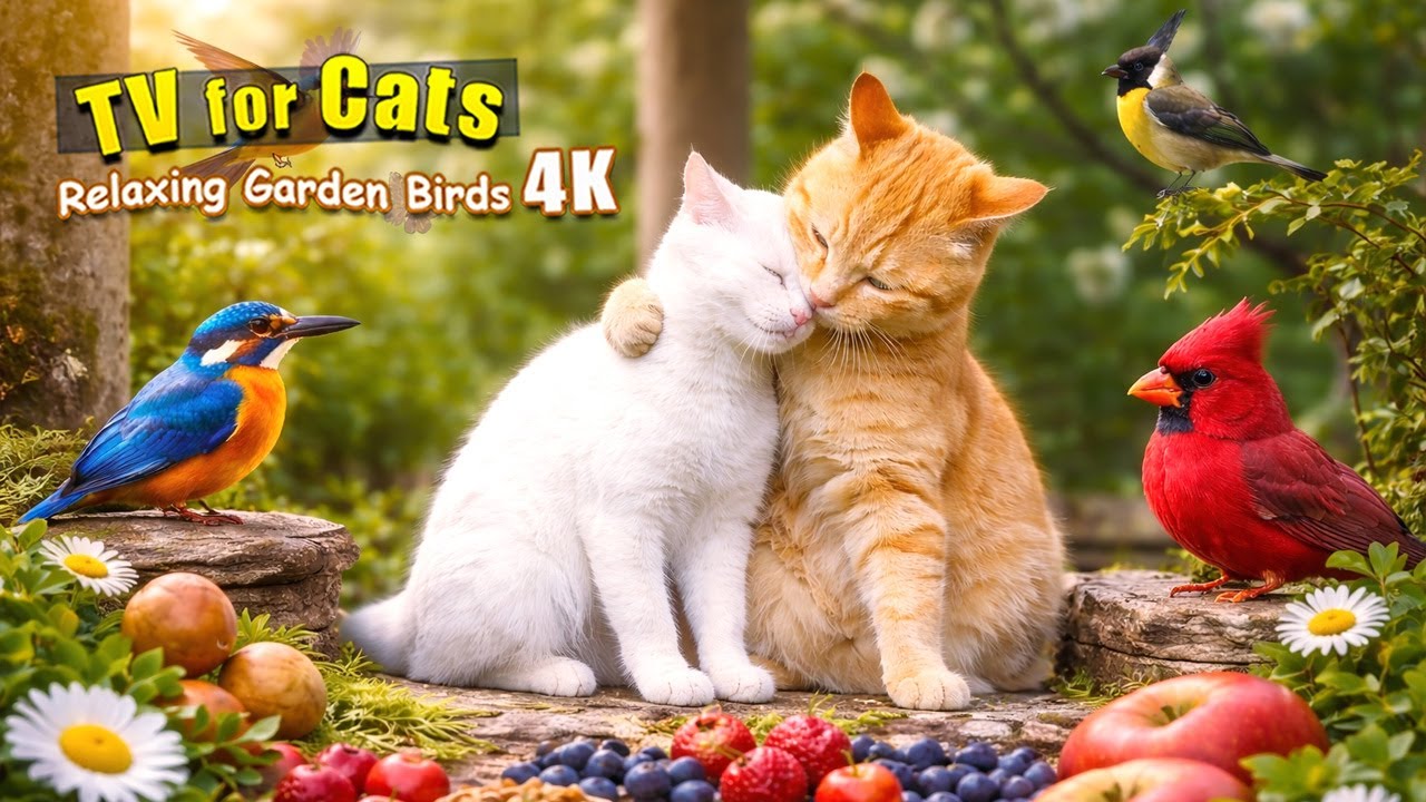 🔥 Pets Can’t Look Away 😺🐶🐦 Ultimate Winter Pet TV | Hypnotic Birds & Snowfall in 4K
