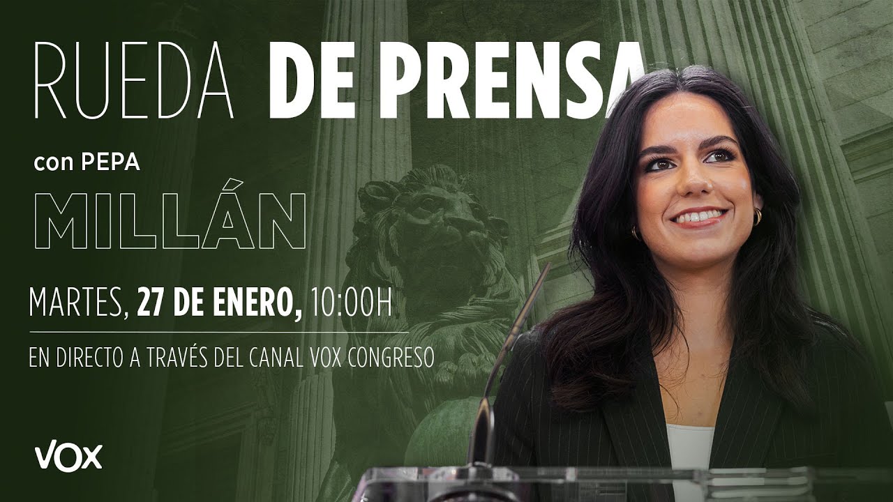 🔴 DIRECTO | Rueda de prensa de Pepa Mill&aacute;n