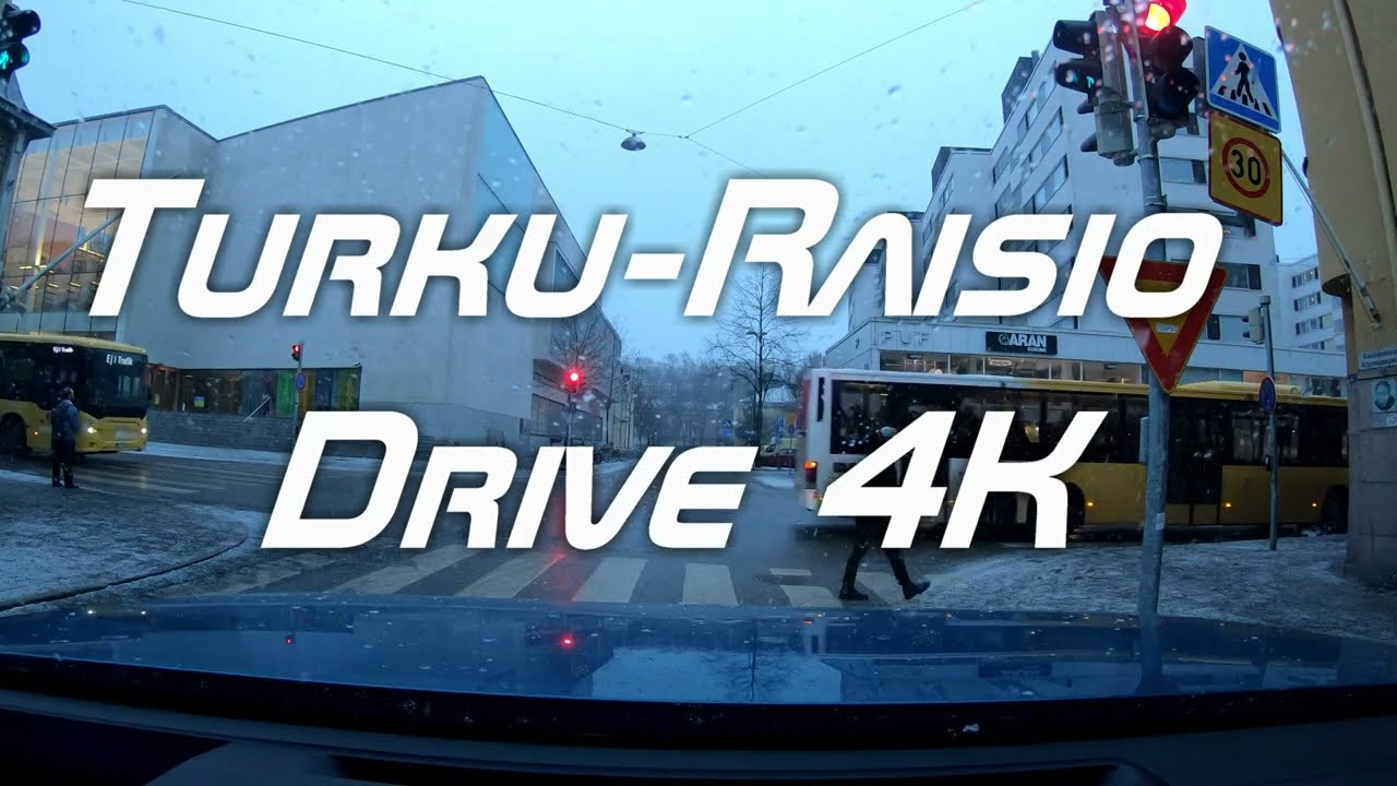 4K Driving Turku and Raisio | City tour in both cities