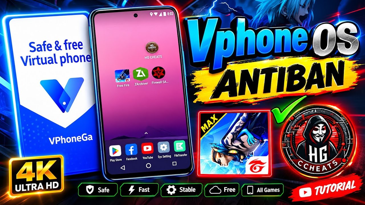 VPhone GaGa OS Hg Cheats Antiban Hack Setup || VPhoneOs Android 12