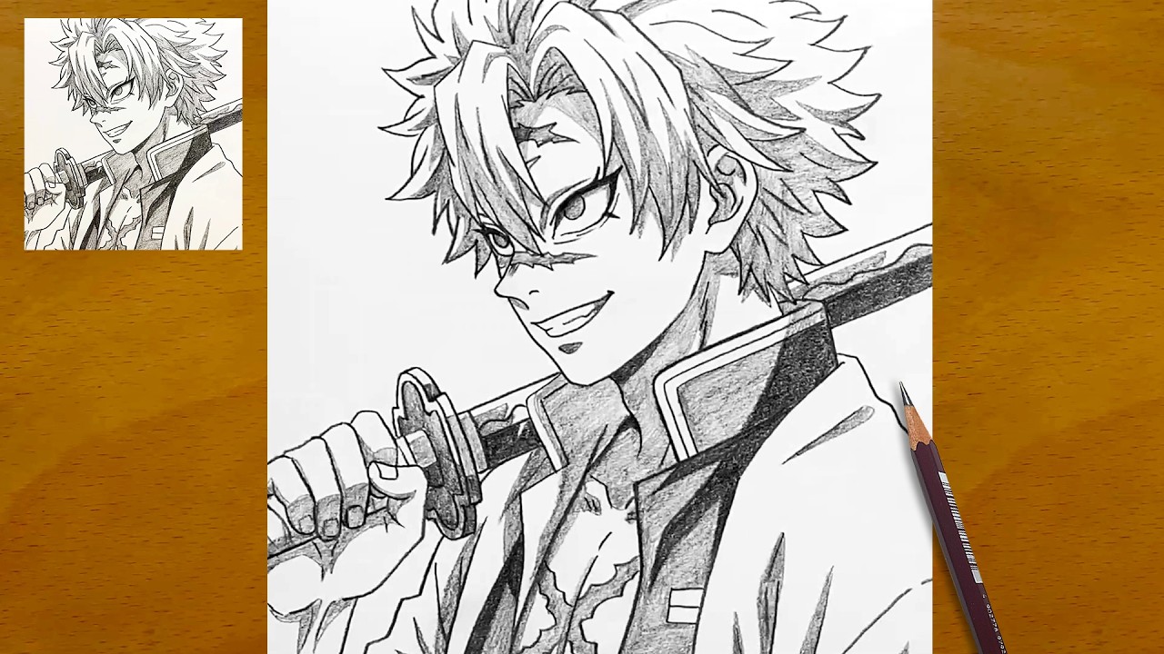How to Draw Sanemi Shinazugawa | Demon Slayer Anime Drawing