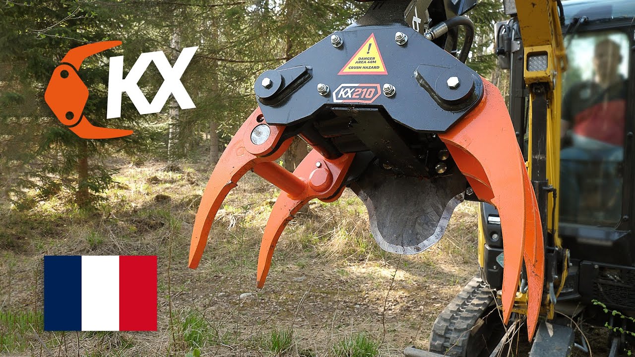 Grappin coupeur à arbres de qualité supérieure pour les excavatrices | KX-Treeshears