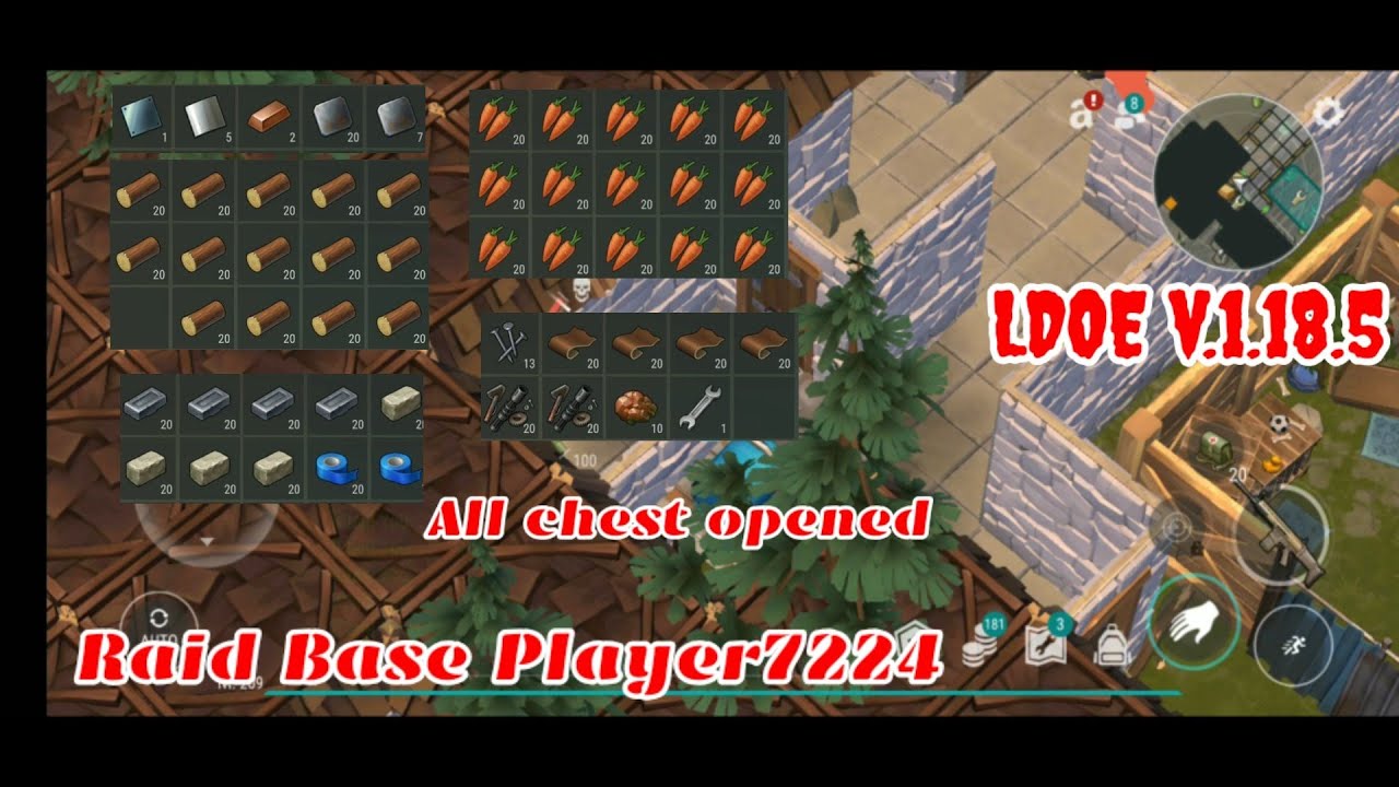 LDOE Raid Player7224 | All chest opened | Last Day on Earth v.1.18.5