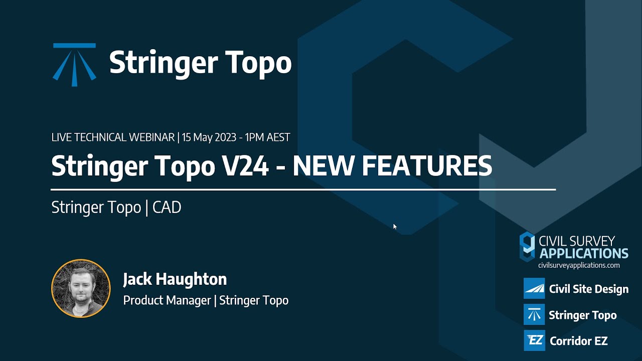 Webinar | Stringer Topo V24 - New Features (CAD)