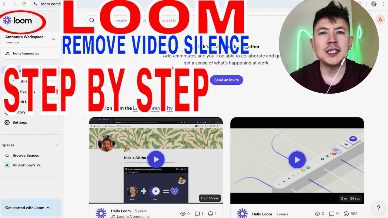 ✅  How To Remove Dead Air Silence In Loom Video 🔴
