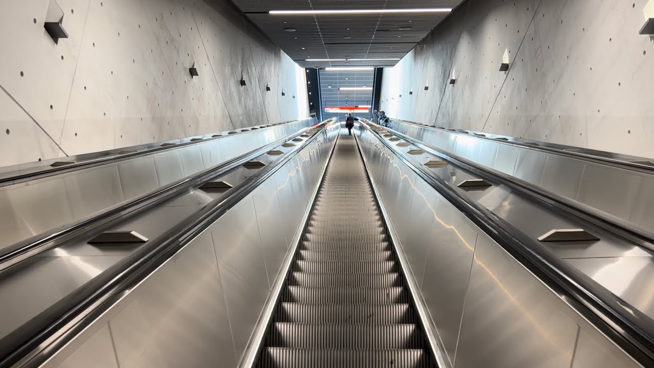 Helsinki, Finland. 3x KONE Escalator ride at Kaitaa Metro Station