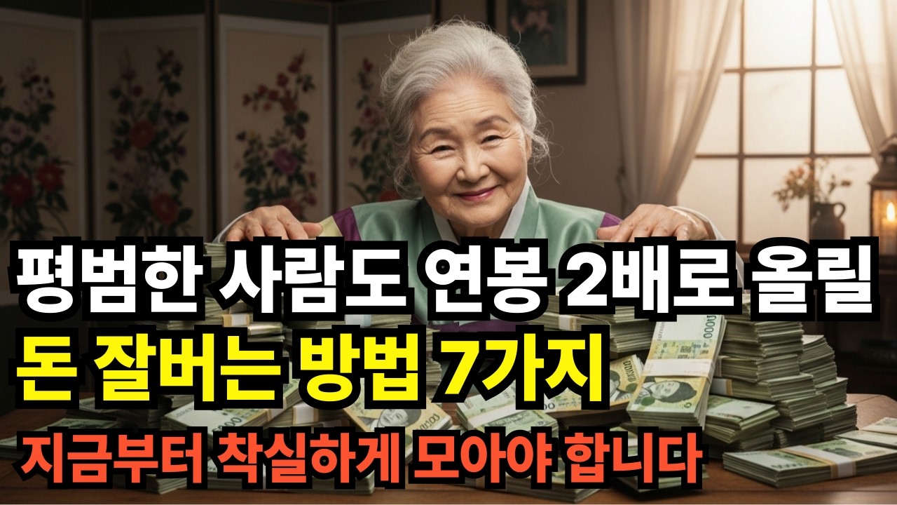 평범한 사람도 연봉 2개 올릴 돈 잘 버는 방법 7가지#부자#정보#인생사#돈#노후#조언#절약#건강#노후#대책#병#예방#습관#노년#60대#70대#80대#90대#삶#인생