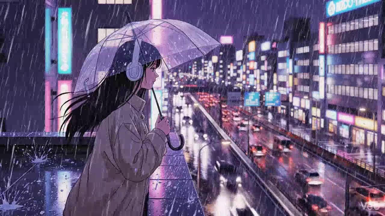 Tokyo Neon Rain 🌧️ Lofi Chillhop Study Session