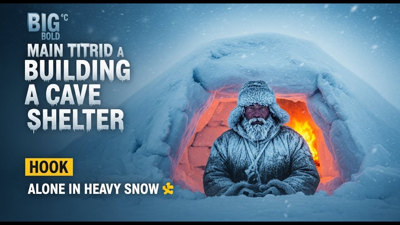 Camping Alone in -71°C | Building a Snow Cave Shelter