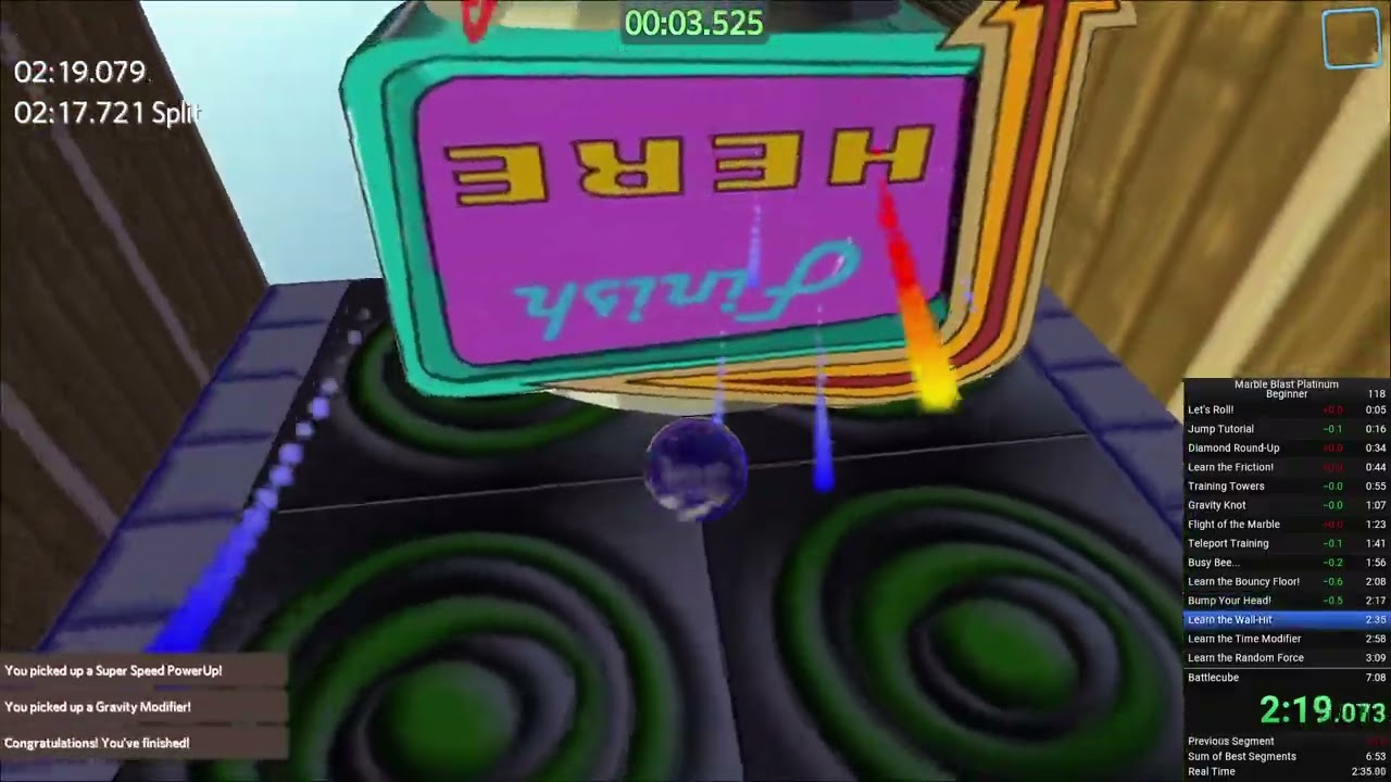 Marble Blast Platinum Beginner - 6:57.514 (without loads)