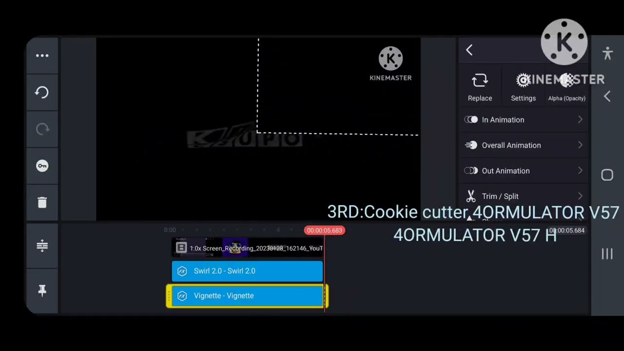 HOW TO MAKE 4ORMULATOR V57 ON KINEMASTER