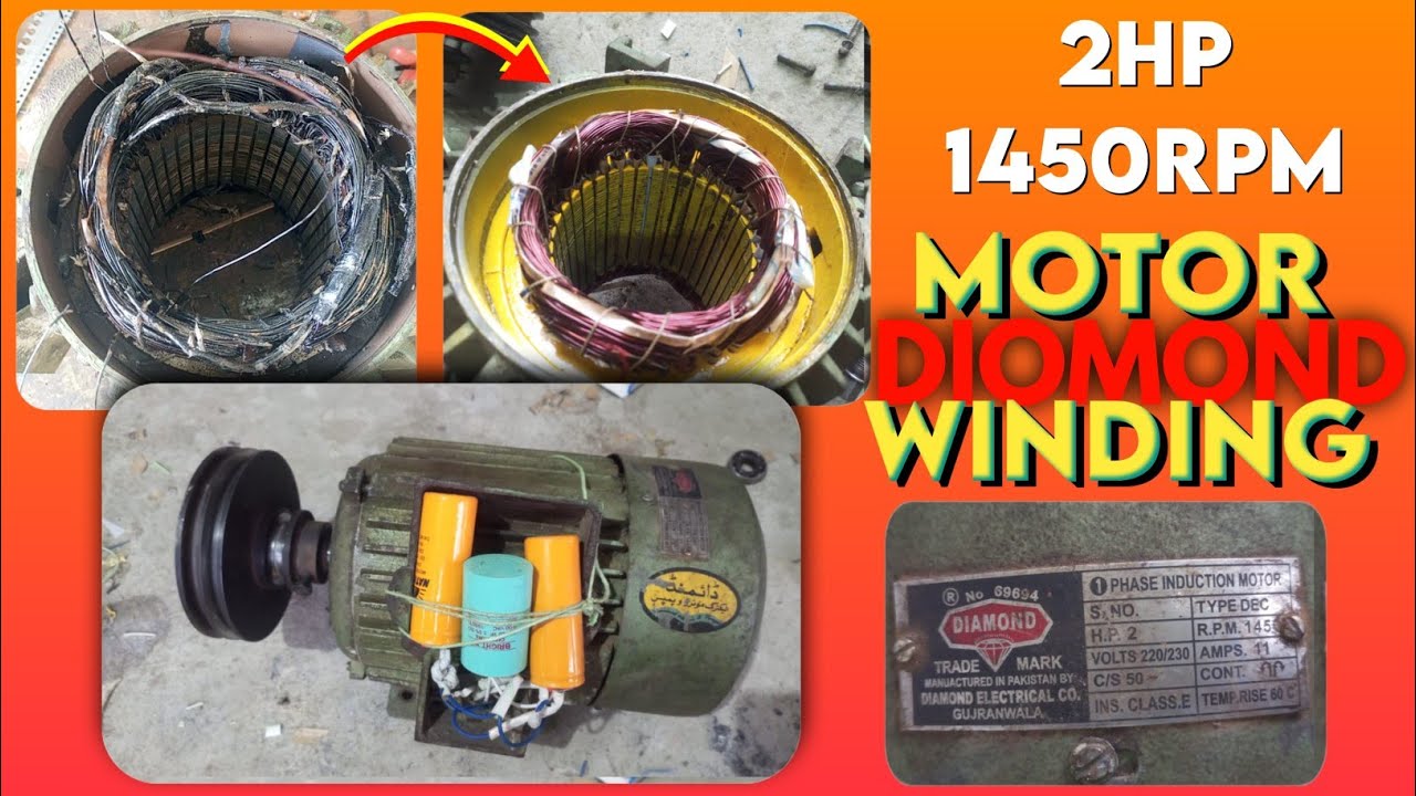 #2HP #Moutar #Rewinding #1480 #RPM 