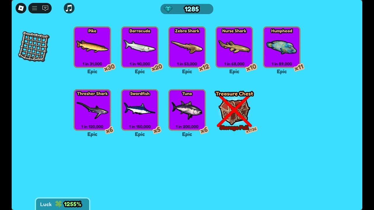 Roblox | Be Fish 60000+ fish caught