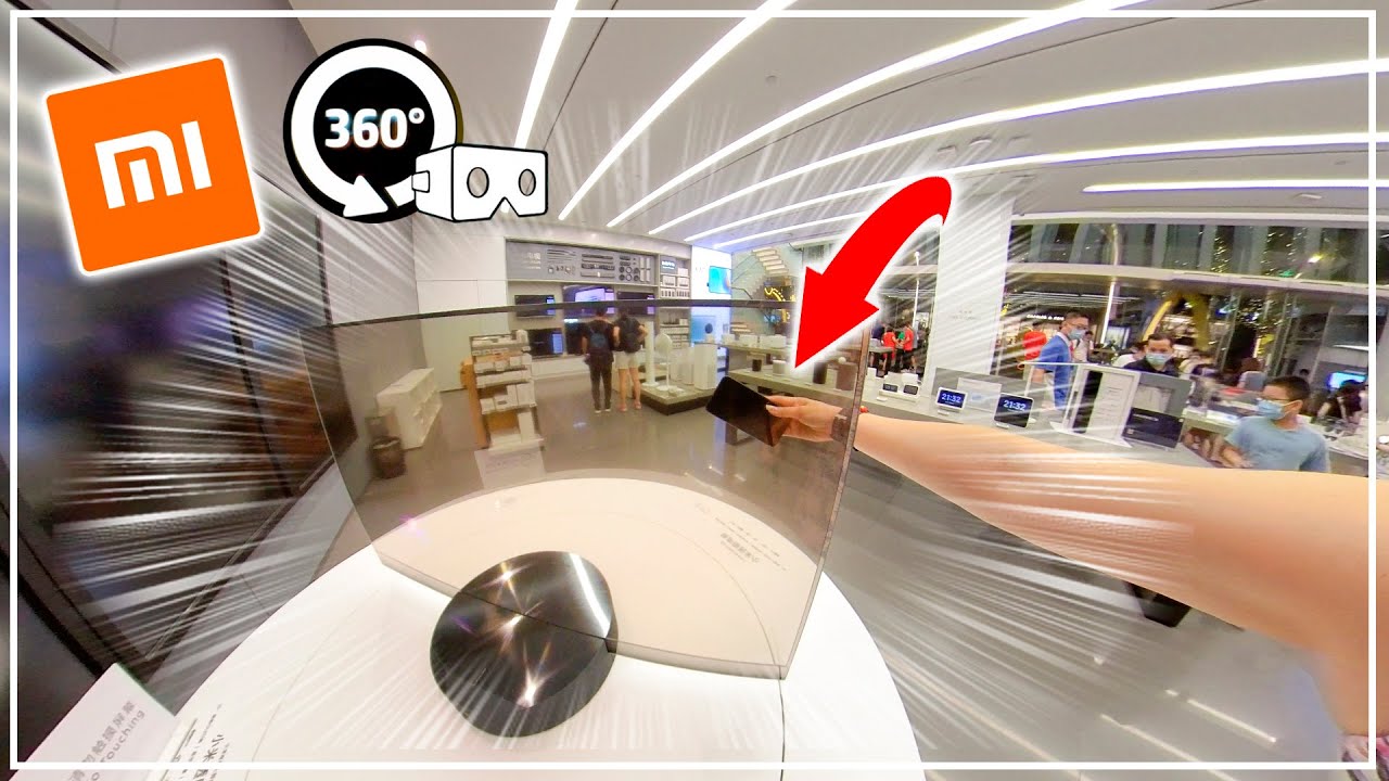 TV TRANSPARENTE!! Xiaomi Mi Tv LUX LOJA - vídeo em 360 - Insta360 one R