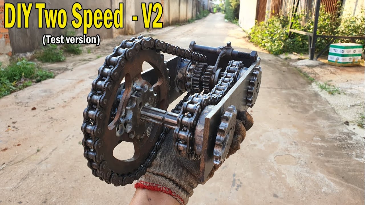 DIY Two Speed Gearbox for Go Kart - V2 -Very easy