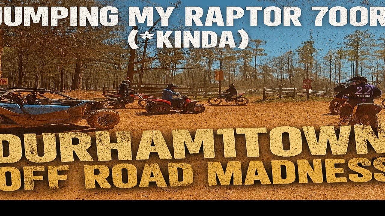 Group Ride out at Durhamtown on My Raptor 700R! Jumps, Drag Races, and Vibes!