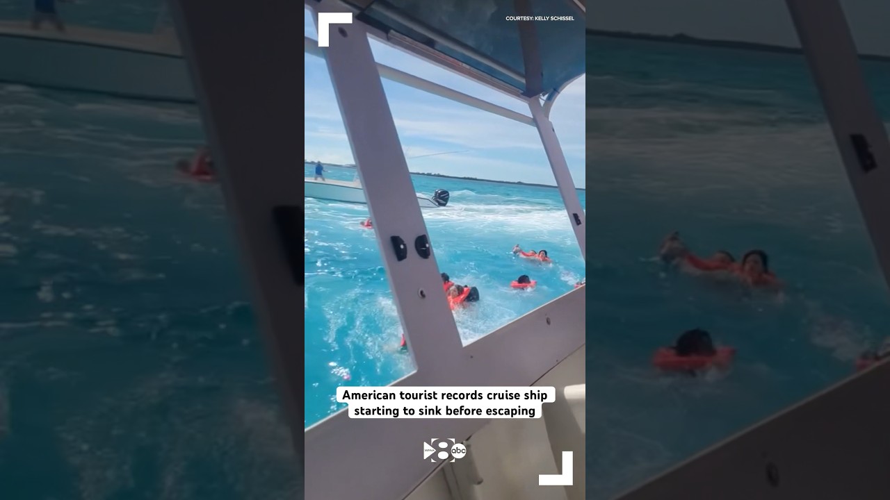 American tourist records cruise ship in Bahamas starting to sink before escaping