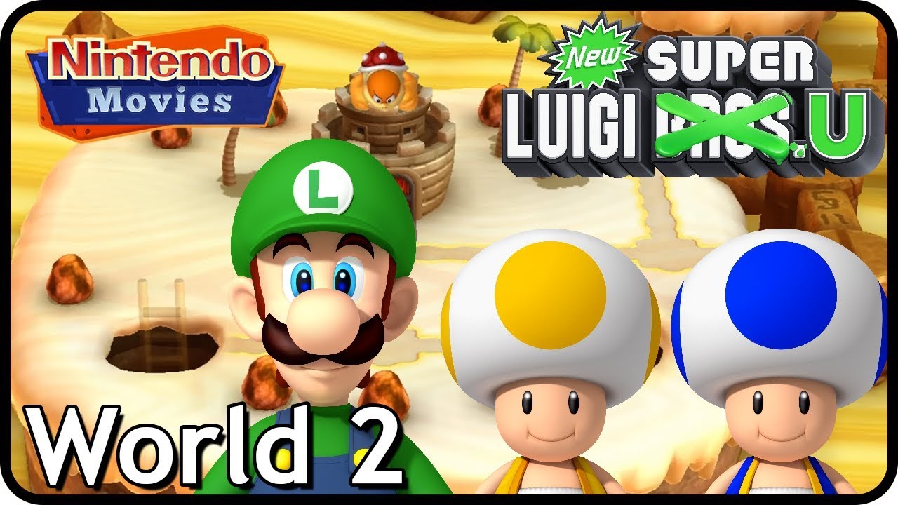 New Super Luigi U - World 2 - Layer-Cake Desert (3 Players, 100% Walkthrough)